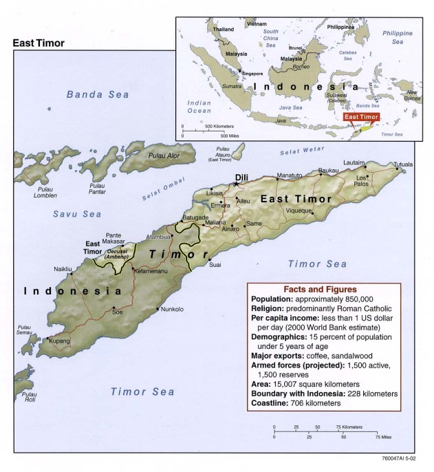 East Timor map 