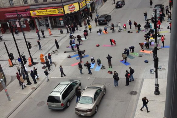 montreal-protest-yoga healing yoga